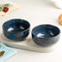 Galaxy Blue Ceramic Snack Bowl Set of 2, 500 ML